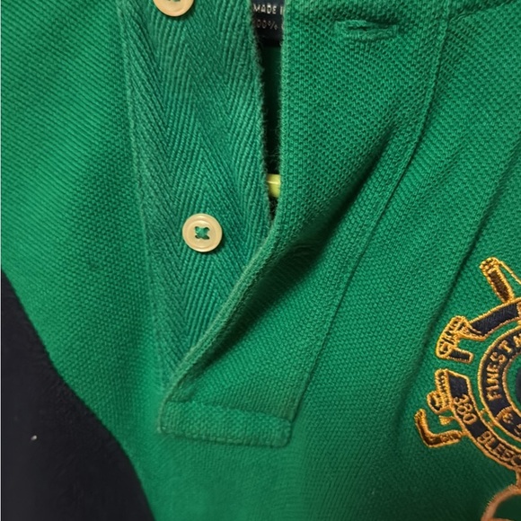 Rugby by Ralph Lauren Green and Navy Polo Shirt - Picture 8 of 8